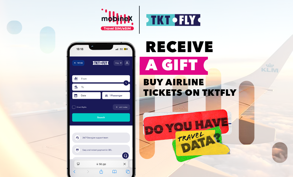 Buy Flight Tickets on TKTFLY and Get Free Travel Internet from mobineX